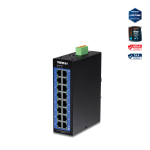 Trendnet TI-G160i-M 16-Port Industrial Gigabit L2 Managed DIN-Rail Switch Fiche technique