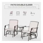 Outsunny 84A-084BN 2-Person Outdoor Sling Fabric Double Glider Rocker Chair Mode d'emploi