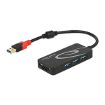 DeLOCK 62899 External USB 3.1 Gen 1 Hub USB Type-A &gt; 3 x USB Type-A + 2 Slot SD Card Reader Fiche technique