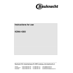 Bauknecht KDNA 4300 Manuel du propri&eacute;taire