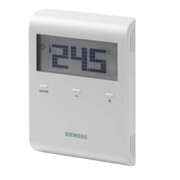 Siemens RDD100.. Mode d'emploi | AI Chat & PDF | Fixfr