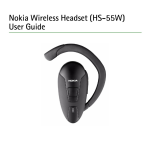 Nokia WIRELESS HEADSET HS-55W Manuel utilisateur