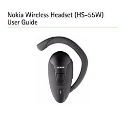 Nokia WIRELESS HEADSET HS-55W Manuel utilisateur | Fixfr