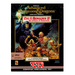 GAMES PC EYE OF THE BEHOLDER II Manuel utilisateur