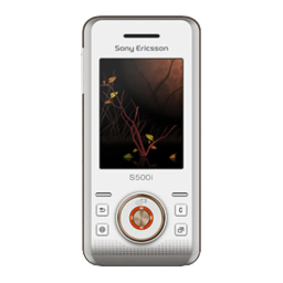 Sony Ericsson S500i Manuel utilisateur | Fixfr