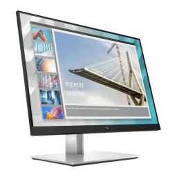 HP 24 INCH FLAT PANEL Manuel utilisateur | Fixfr