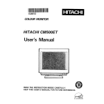 Hitachi CML190SXWB Manuel utilisateur