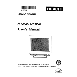 Hitachi CML190SXWB Manuel utilisateur | Fixfr