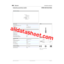 Baumer IFRM 04N35A3/S35L Inductive proximity switch Fiche technique | Fixfr