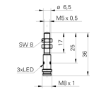 Baumer IFRM 05P35A3/S35L Inductive proximity switch Fiche technique