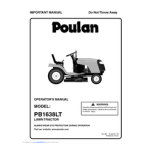 Poulan PRO PB1638LT Manuel utilisateur