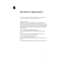 Apple Qmaster 3 Manuel utilisateur | Fixfr