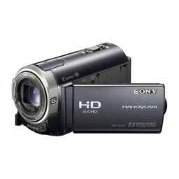 Sony HDR CX350VE Manuel utilisateur | Fixfr