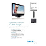 Philips 190TW9FB/19 Moniteur LCD &eacute;cran large Manuel utilisateur