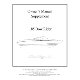 1998 185 BOW RIDER SUPPLEMENT