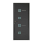 Castorama Porte d'entr&eacute;e aluminium Alexia gris 90 x h.215 cm poussant gauche Mode d'emploi