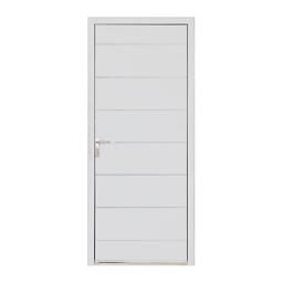 Porte d'entrée aluminium Alexandra blanc 90 x h.215 cm poussant droit