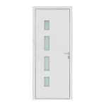 Castorama Porte d'entr&eacute;e aluminium Am&eacute;lia gris 90 x h.215 cm poussant droit Mode d'emploi