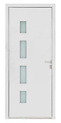 Castorama Porte d'entrée aluminium Ana blanc 80 x h.215 cm poussant droit Manuel utilisateur | Fixfr