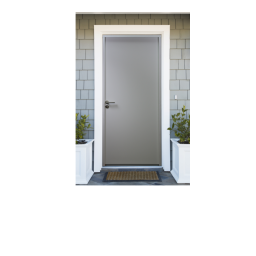 Porte d'entrée aluminium Alana blanc 90 x h.215 cm poussant gauche