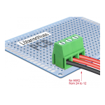 DeLOCK 66008 Terminal block for PCB soldering version 3 pin 5.00 mm pitch vertical 10 pieces Fiche technique