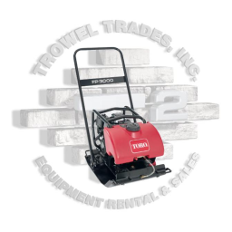 Toro Paver Mat Kit, FP-2000 Forward Plate Compactor Concrete Equipment Manuel utilisateur | Fixfr