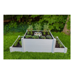 New England Arbors 48 in. x 84 in. White Vinyl Keyhole Herb Garden Guide d'installation