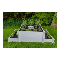 New England Arbors 48 in. x 84 in. White Vinyl Keyhole Herb Garden Guide d'installation | Fixfr