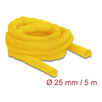 DeLOCK 20875 Woven Sleeve self-closing heat-resistant 5 m x 25 mm yellow Fiche technique