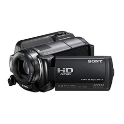 Sony HDR-XR200VE Manuel du propriétaire | Fixfr