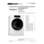 Whirlpool HSCX 80541 Dryer Manuel utilisateur