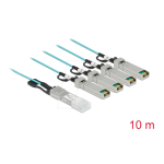 DeLOCK 84073 Active Optical Cable QSFP+ to 4 x SFP+ 10 m Fiche technique