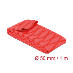 DeLOCK 19609 Heat Shrink Tube X-pattern non-slip 1 m x 50 mm red Fiche technique | Fixfr