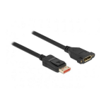 DeLOCK 87044 DisplayPort cable male straight to male 90&deg; left angled 8K 60 Hz 1 m Fiche technique