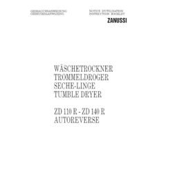 Zanussi ZD110R Manuel utilisateur | Fixfr