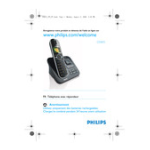 Philips CD6451B/FT T&eacute;l&eacute;phone sans fil avec r&eacute;pondeur Guide de d&eacute;marrage rapide