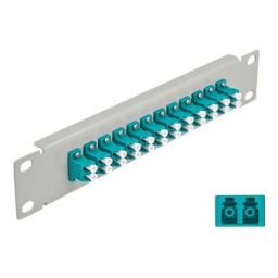 DeLOCK 66789 10″ Fiber Optic Patch Panel 12 Port LC Duplex aqua 1U grey Fiche technique | Fixfr