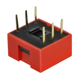 DeLOCK 66351 DIP sliding switch 3-digit 2.54 mm pitch THT vertical red 5 pieces Fiche technique | Fixfr