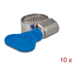 DeLOCK 19404 Butterfly Hose Clamp 10 - 16 mm 10 pieces blue Fiche technique