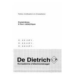 De Dietrich CD2243F1 Manuel utilisateur | Fixfr