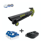 Sun Joe 24V-X2-BVM143 48-Volt iON+ Cordless Blower Vacuum Mulcher Kit Manuel du propri&eacute;taire