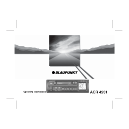 Blaupunkt ACR 4251 : Mode d'emploi + Chat IA | Fixfr