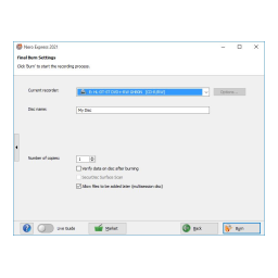 Nero Burn/Burn Settings pour MCE Manuel utilisateur | Fixfr