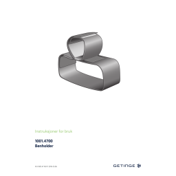 Getinge 143367A0 Adapter for counter traction post for Mode d'emploi | Fixfr