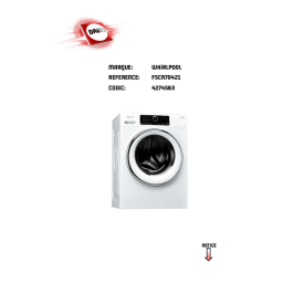 Whirlpool FSCR70421: Manuel d'Utilisation + Chat IA | Fixfr