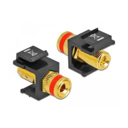 DeLOCK 86863 Keystone module binding post > thread nut red / black Fiche technique | Fixfr