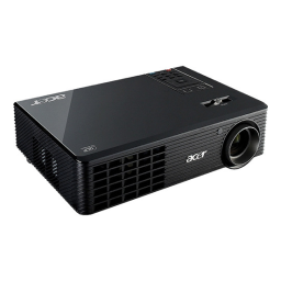 Acer X1161P Projector Manuel utilisateur | Fixfr