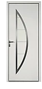 Porte d'entrée aluminium Adora gris 80 x h.215 cm poussant droit