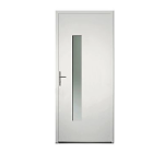 Castorama Porte d'entr&eacute;e aluminium Alana blanc 90 x h.215 cm poussant droit Mode d'emploi