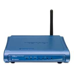 Trendnet TEW-432BRP 54Mbps 802.11g Wireless Firewall Router Manuel utilisateur | Fixfr